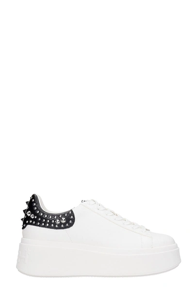 Shop Ash Mobystud 01 Sneakers In White Leather