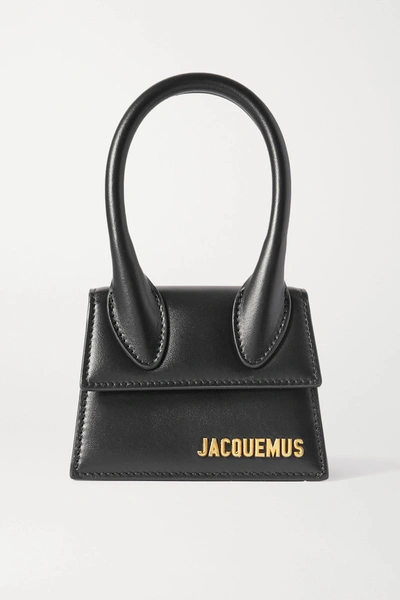 Shop Jacquemus Le Chiquito Mini Leather Tote In Black