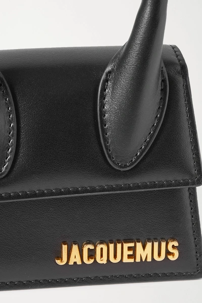 Shop Jacquemus Le Chiquito Mini Leather Tote In Black