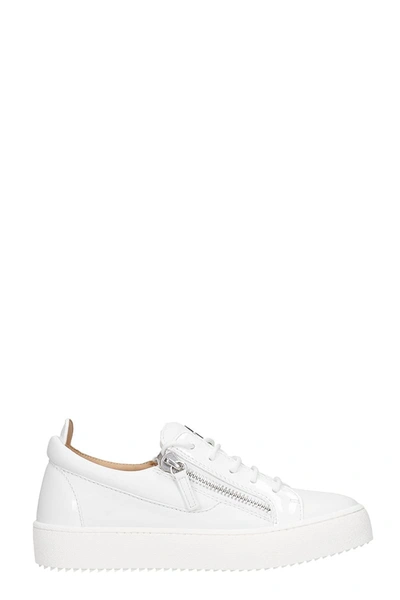Shop Giuseppe Zanotti Gail Sneakers In White Leather