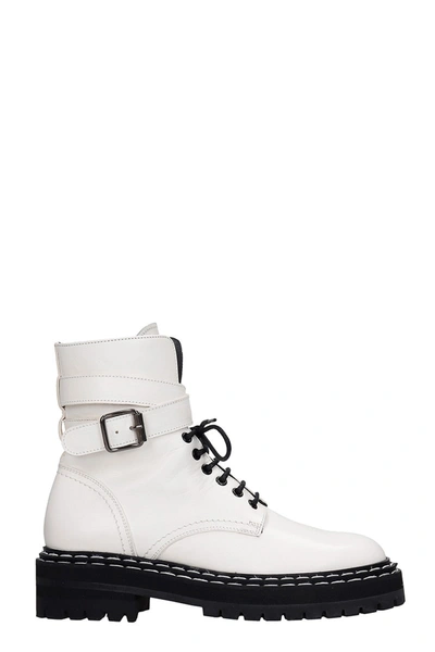 Shop Officine Creative Provence Combat Boots In White Leather