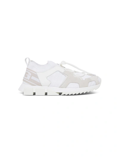 Shop Dolce & Gabbana Blend-material Sorrento Trekking Sneakers In Bianco Latte