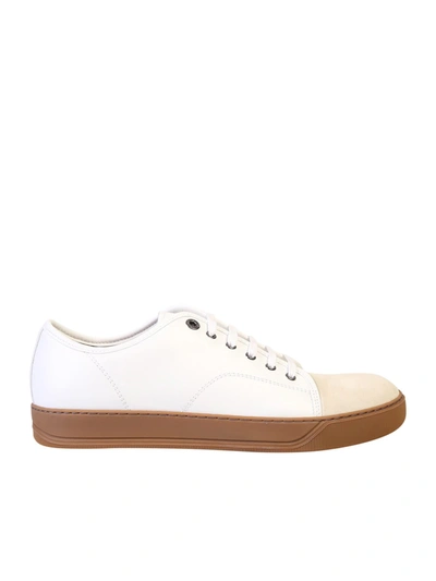 Shop Lanvin Lace Up Sneakers In White