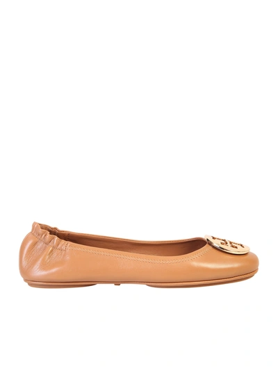 Shop Tory Burch Minnie Ballerina Flats In Brown