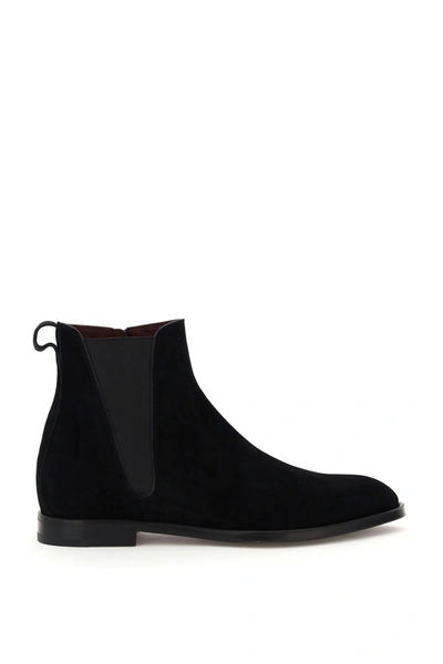 Shop Dolce & Gabbana Giotto Suede Boots In Nero (black)