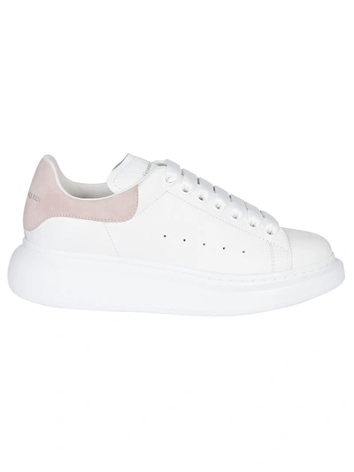 Shop Alexander Mcqueen White And Pink Leather Oversized Sneakers In White/patchouli 161