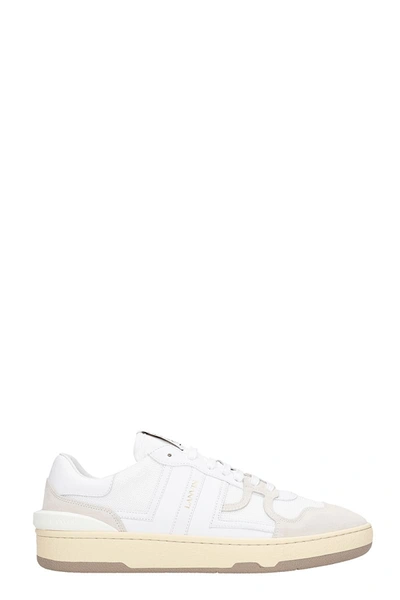 Shop Lanvin Clay Sneakers In White Leather And Fabric