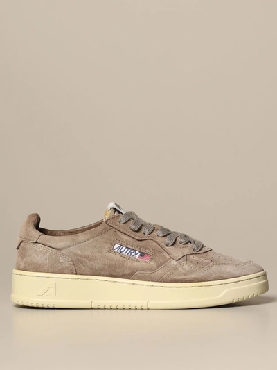 Shop Autry Sneakers In Suede With Logo In Grey