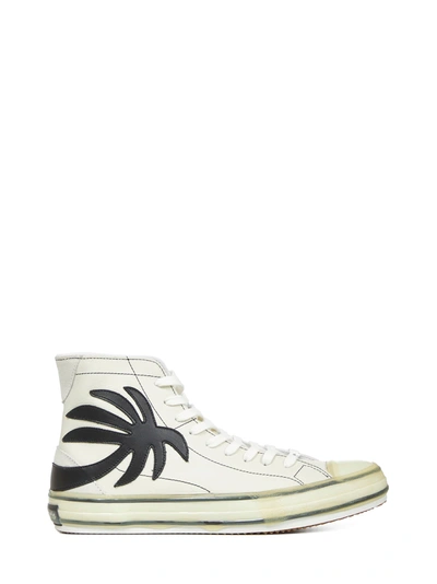 Shop Palm Angels Palm Vulcanized Sneakers In White