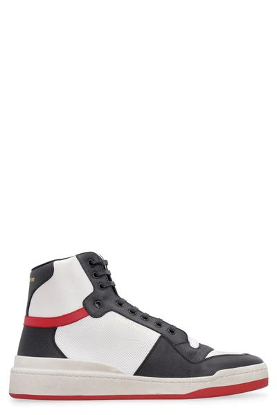 Shop Saint Laurent Sl24 Leather High-top Sneakers In Multicolor