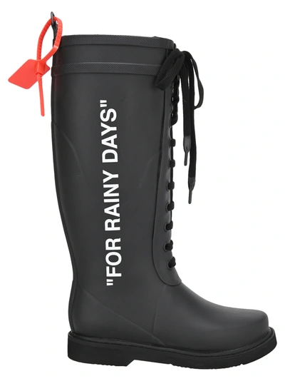 Shop Off-white Off White Rain Boots In Black