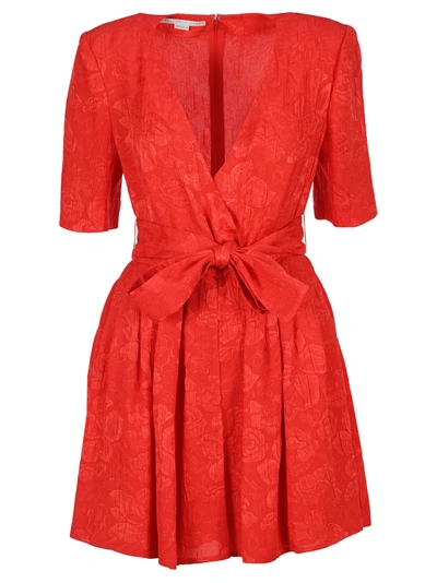 Shop Stella Mccartney Wrap Playsuit In Red