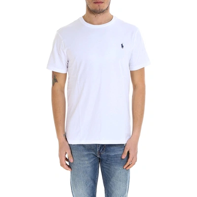 Shop Ralph Lauren Custom Slim Fit T-shirt In Bianco