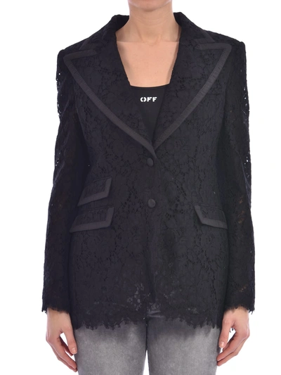 Shop Dolce & Gabbana Lace Jacket Black In Nero