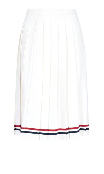 Shop Thom Browne Midi Skirt In White