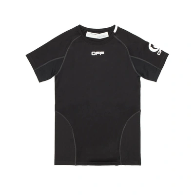 Shop Off-white Running T-shirt In Blacksilver