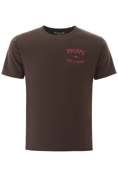 Shop Phipps Like A Rock T-shirt In Lead (brown)
