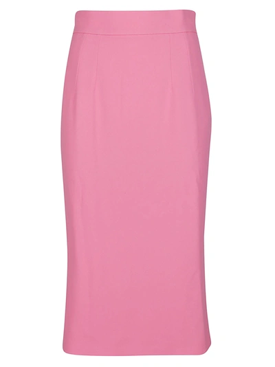 Shop Dolce & Gabbana Cady Pencil Skirt In Rosa