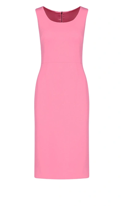 Shop Dolce & Gabbana Shaped Midi Dress In Rosa