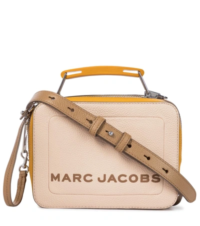 Shop Marc Jacobs The Colorblock Textured Mini Box Bag In Beige