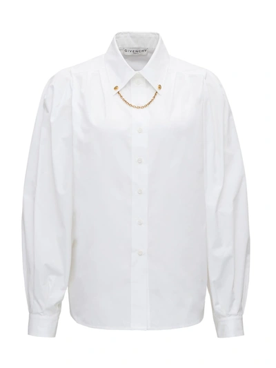 Shop Givenchy Blouse With Puffed Sleeves In 100