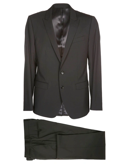 Shop Dolce & Gabbana Black Virgin Wool Two-piece Suit