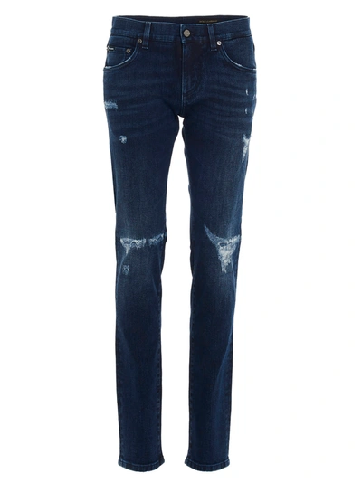 Shop Dolce & Gabbana Jeans In Blu Denim