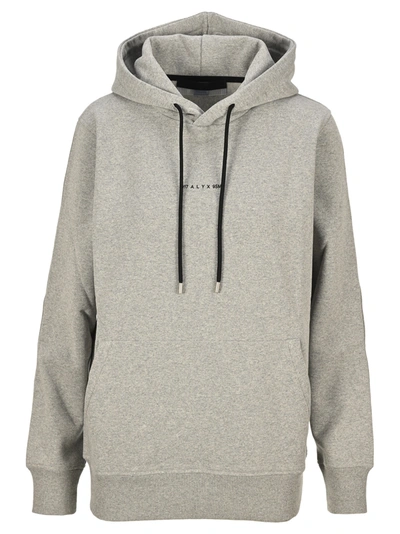 Shop Alyx Logo Hoodie In Grey Mel