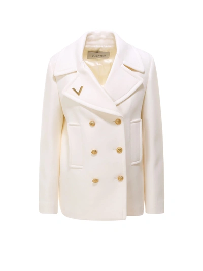 Shop Valentino Coat In Bianco