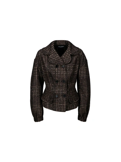 Shop Dolce & Gabbana Coat In Quadrichecktartan