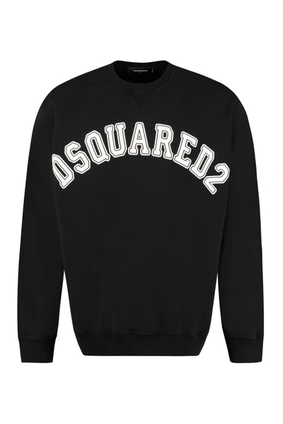 Shop Dsquared2 Cotton Crew-neck Sweatshirt In Black