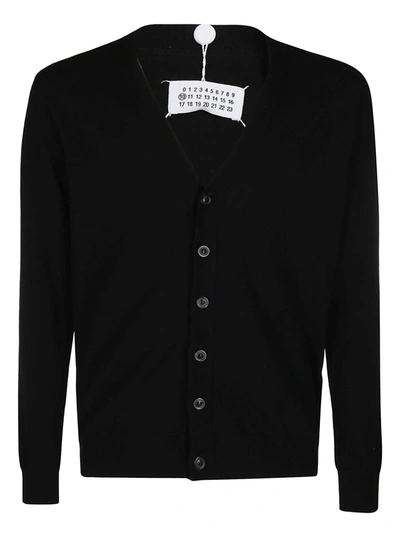 Shop Maison Margiela Black Cashmere-blend Cardigan