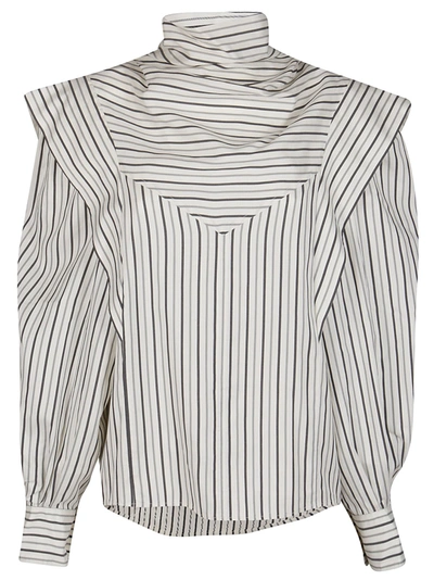 Shop Isabel Marant White Silk Bianca Blouse In Anec