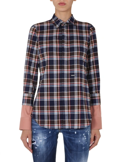 Shop Dsquared2 Flannel Shirt In 001f