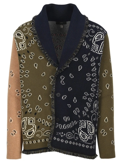 Shop Alanui Paisley Colour-block Cardigan In 4585