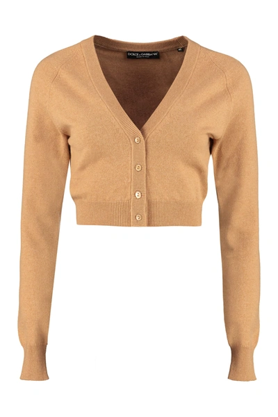 Shop Dolce & Gabbana Cropped Cashmere Cardigan