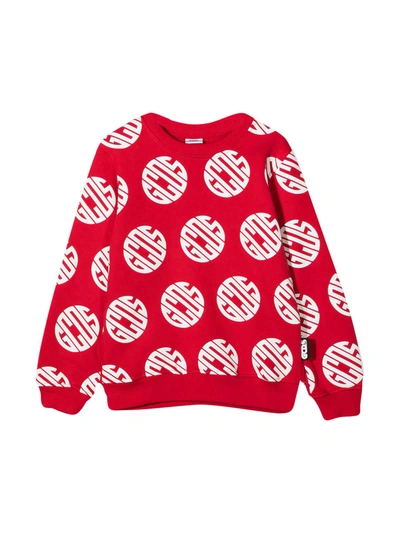 Gcds Mini Red Sweatshirt In Rosso