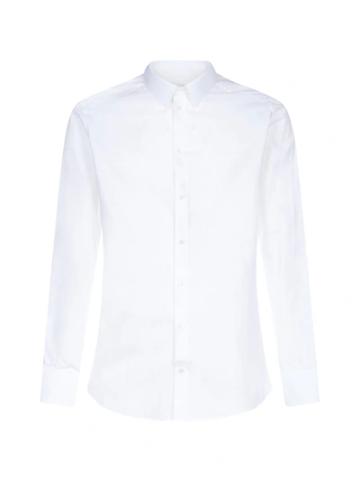 Shop Dolce & Gabbana Cotton Shirt In Bianco Ottico