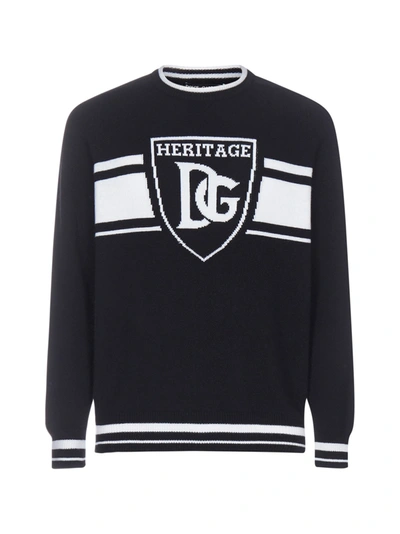 Shop Dolce & Gabbana Heritage Cashmere Sweater In Variante Abbinata