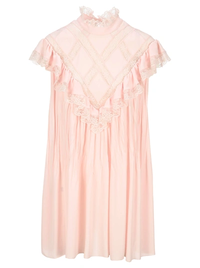 Shop Philosophy Di Lorenzo Serafini Philosophy Lace Panelled Shift Dress In Pink