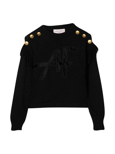 Shop Alberta Ferretti Black Sweater In Nero