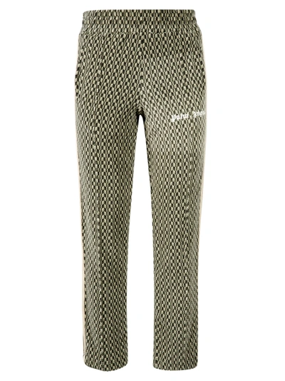 Shop Palm Angels Pdp Chenille Track Pants In Black/camel