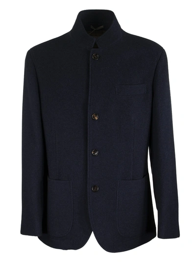 Shop Brunello Cucinelli Hand-finished Lightweight Cashmere Jacket-style Outerwear In Blu