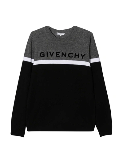 Shop Givenchy Gray Sweater In Nero/grigio