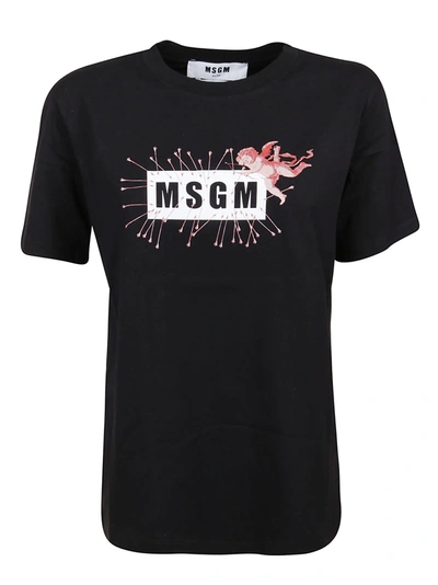 Shop Msgm T-shirt/t-shirt In Nero