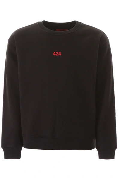 Shop Fourtwofour On Fairfax 424 Crew-neck Sweatshirt In Black