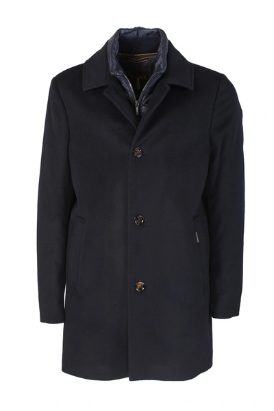 Shop Moorer Monferrato Coat In Nav