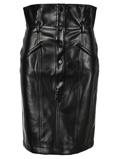 Shop Philosophy Di Lorenzo Serafini Philosophy Eco Leather Mid Skirt In Black