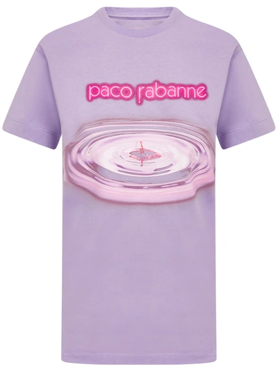 Shop Rabanne Drop T-shirt In Purple