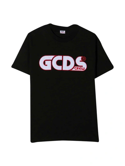 Shop Gcds Mini Black T-shirt In Nero